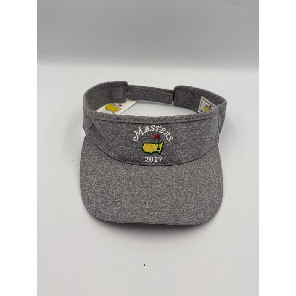 Masters Augusta National 2017 Visor Hat Gray Logo American Needle Adjustable NWT